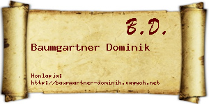 Baumgartner Dominik névjegykártya