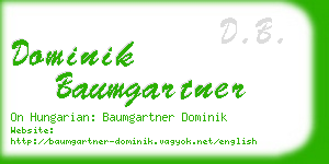 dominik baumgartner business card